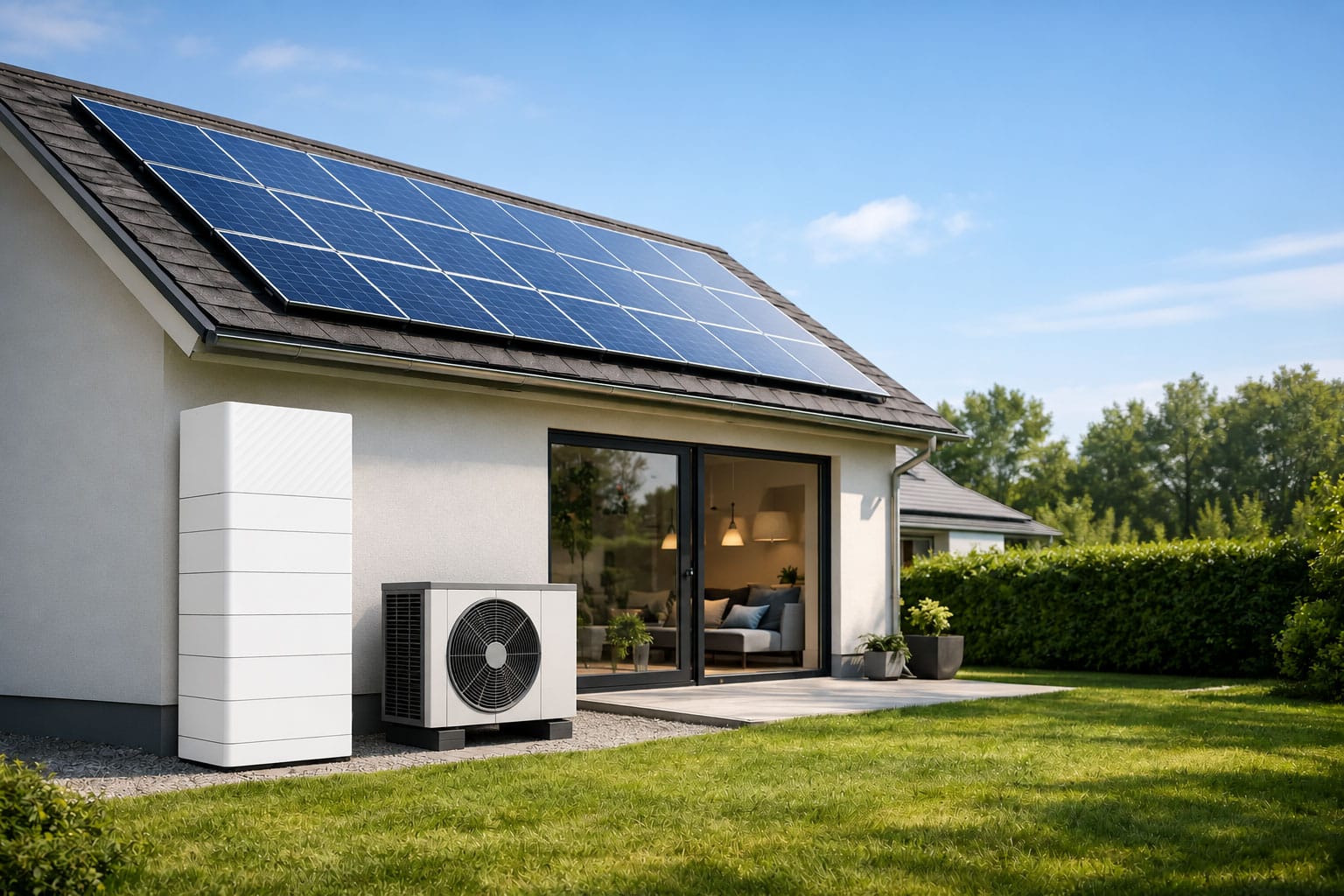 Exemple concret d'installation photovoltaïque avec pompe à chaleur et accumulateur AIO de SMARTFOX