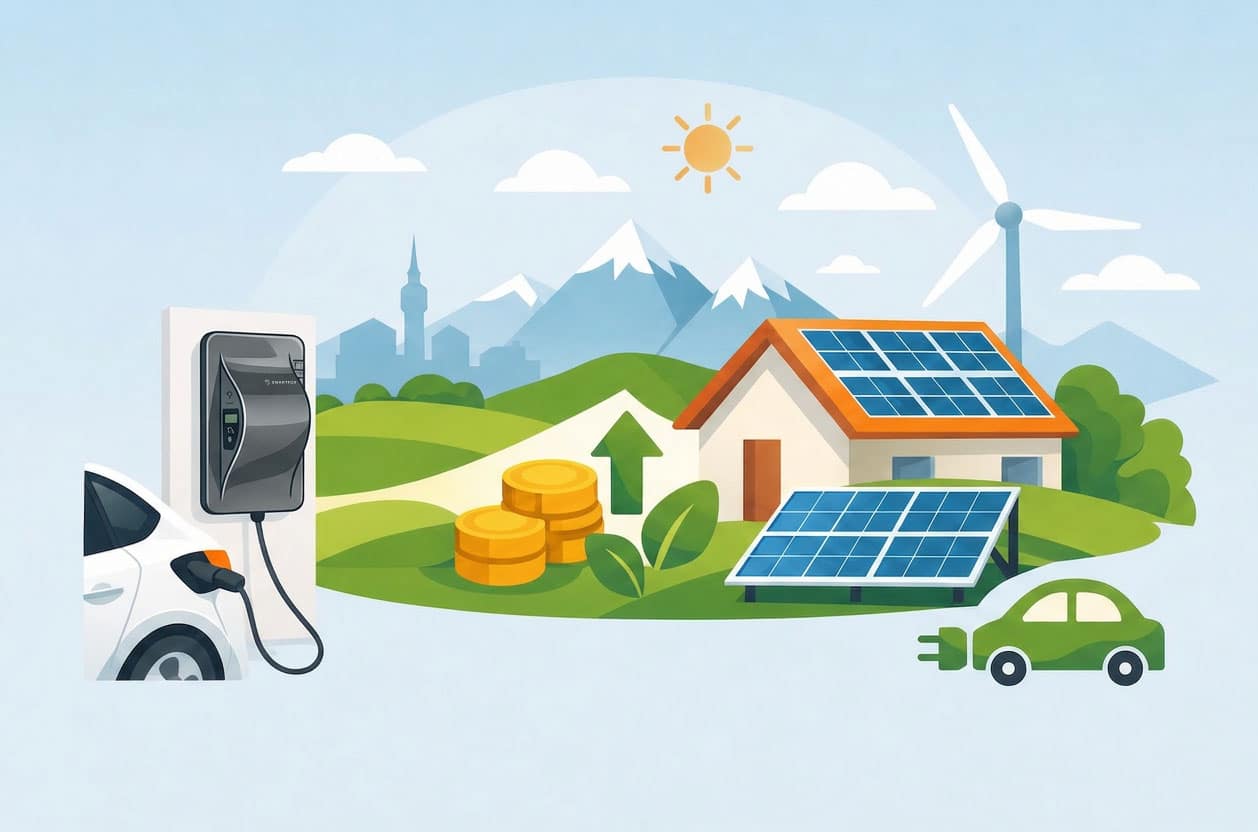 Aide à l'installation d'un boîtier mural en Autriche avec système photovoltaïque