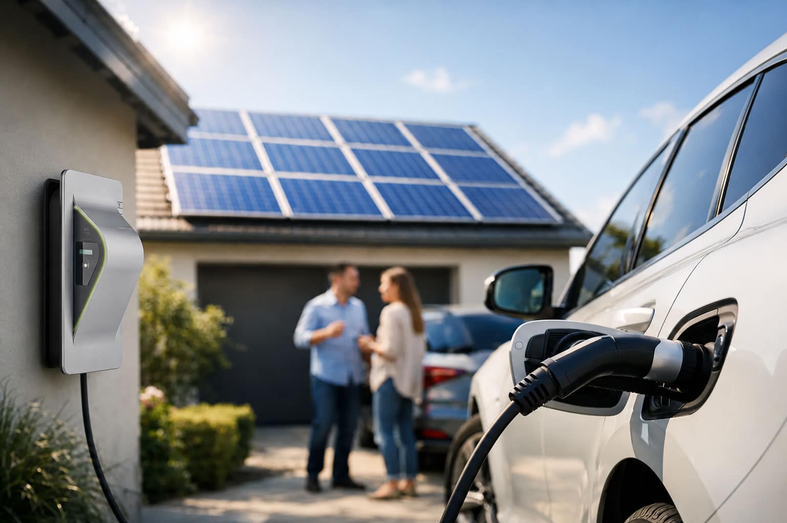 Quelle borne de recharge utilise l'électricité solaire ?