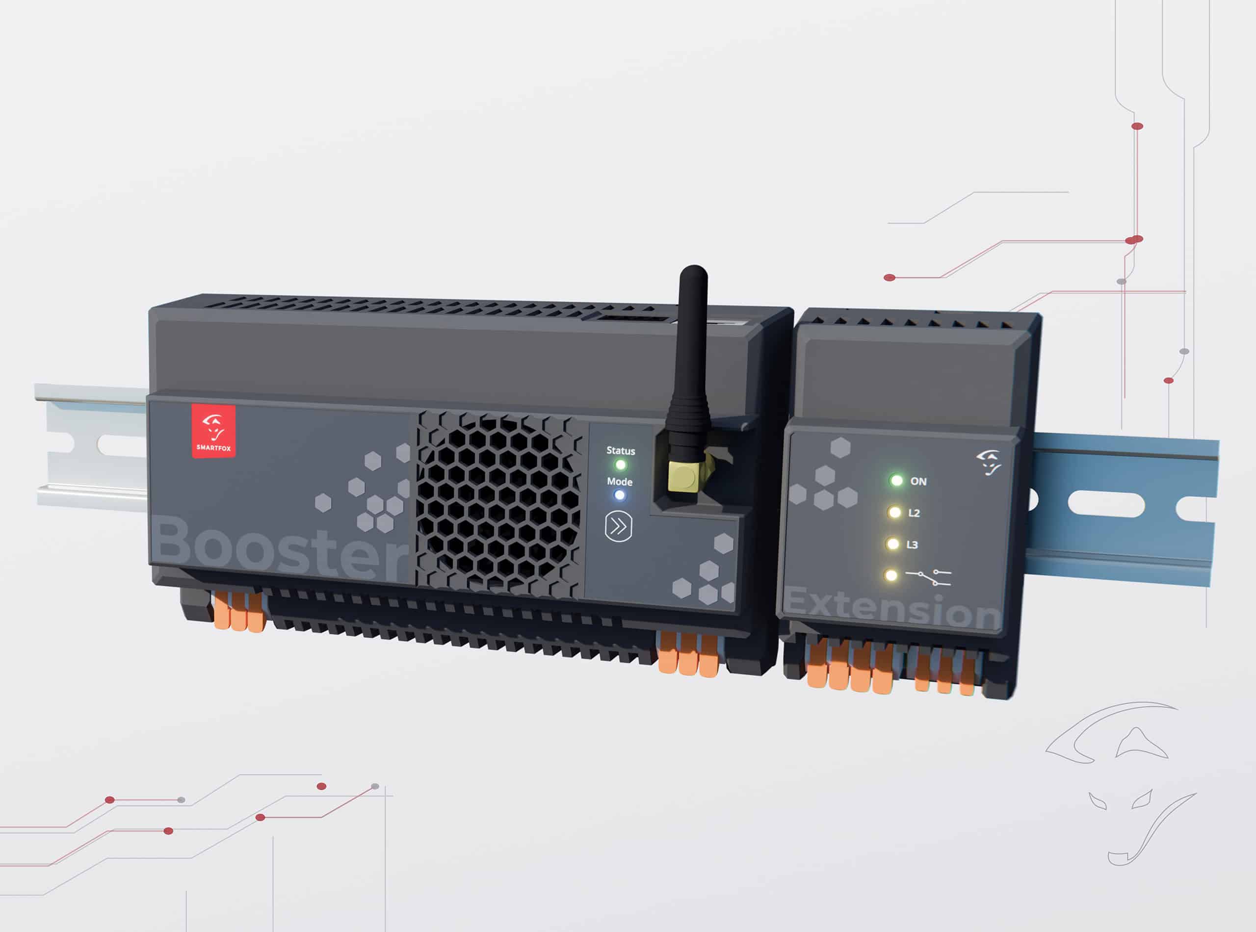 Booster SMARTFOX avec extension sur rail DIN - Webinaire