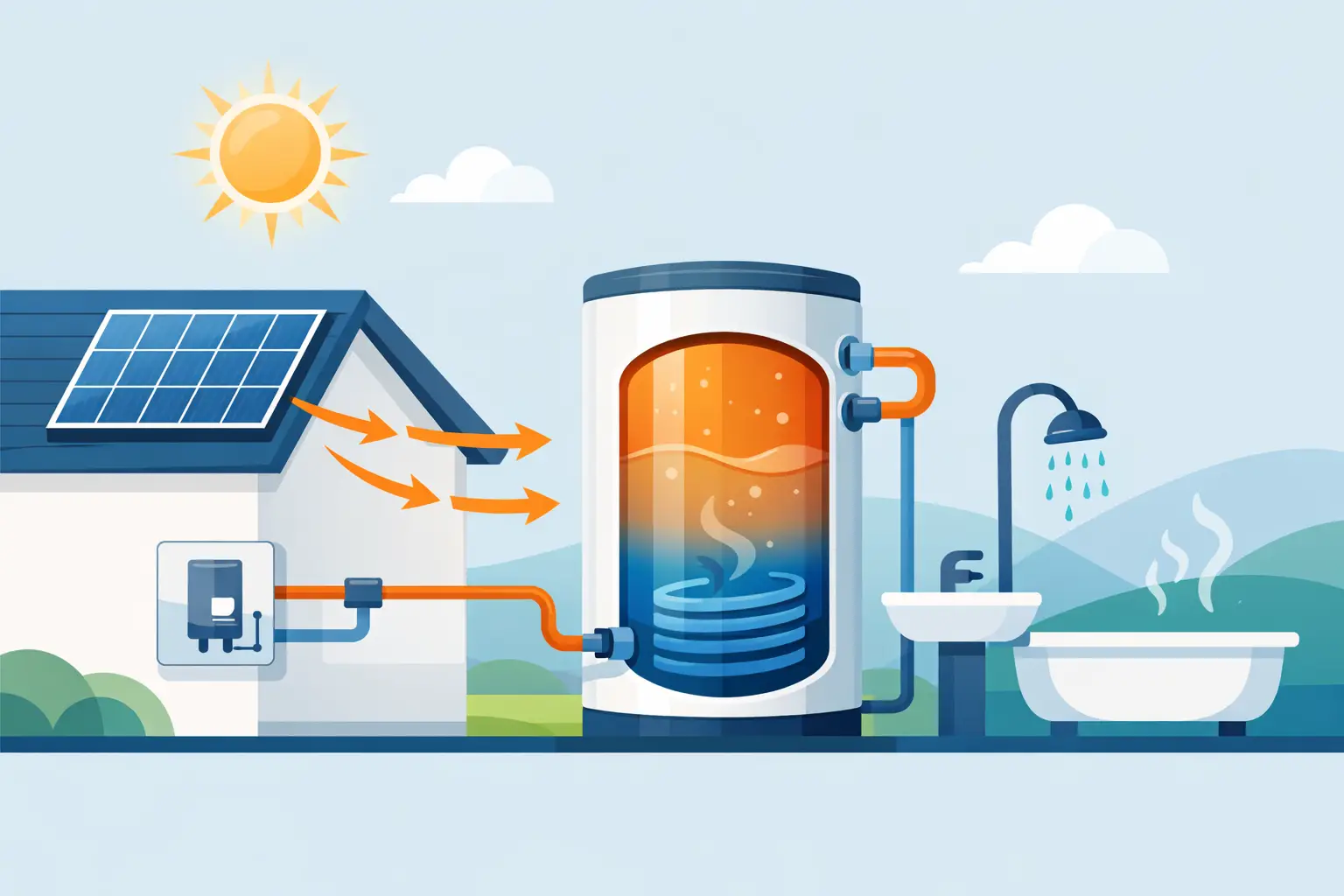 Comment fonctionne l'énergie solaire pour l'eau chaude ?