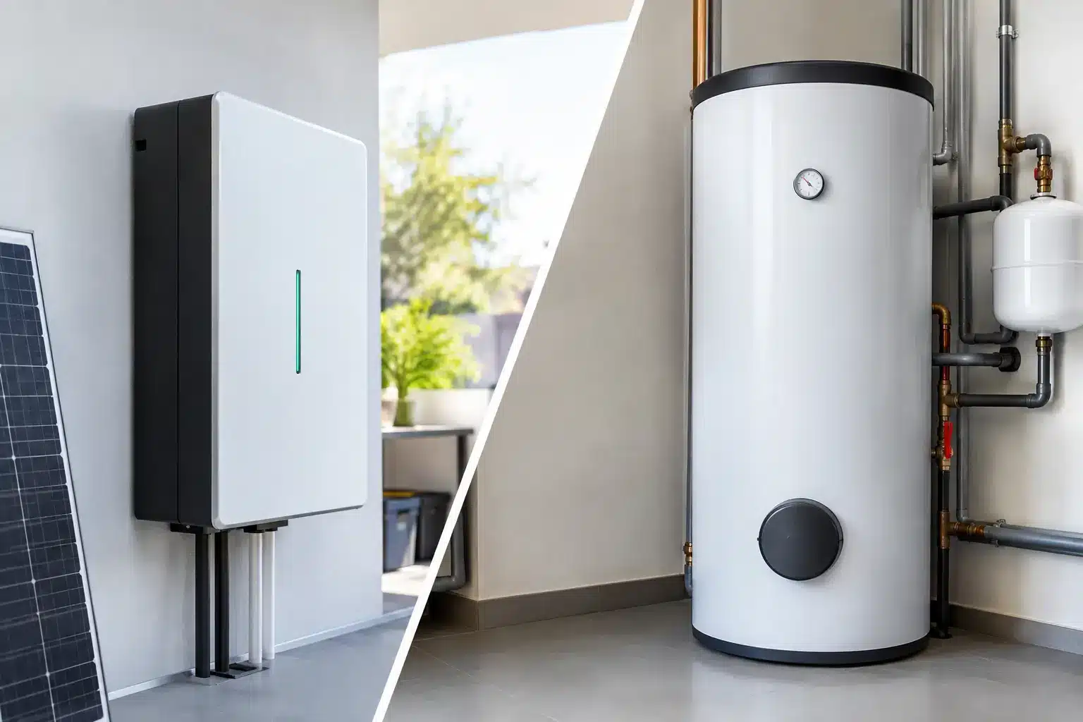 Batteriespeicher versus Warmwasserspeicher